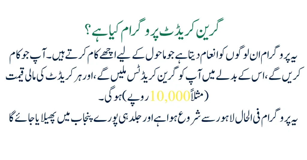 CM Punjab Green Credit Program